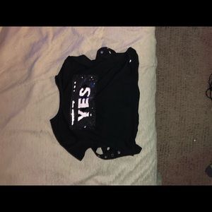 Yes No Crop Top